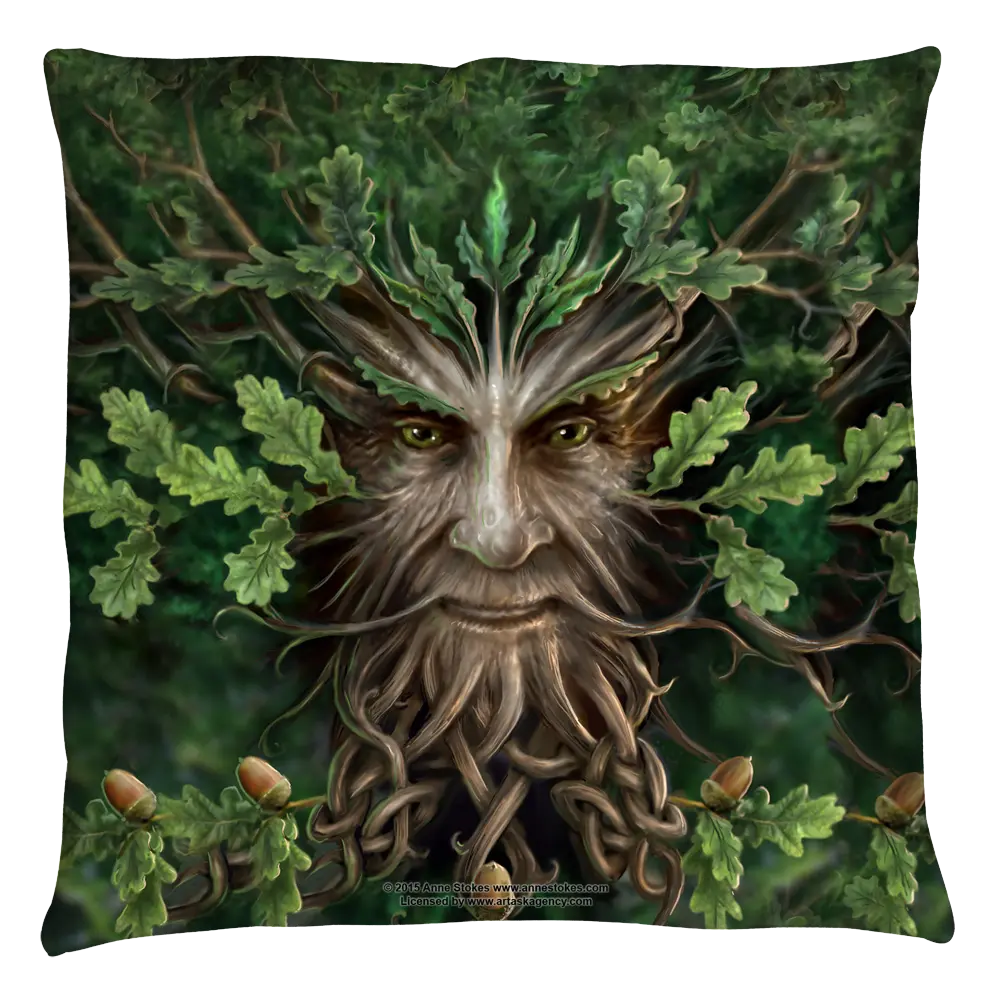 Anne Stokes Oak King Throw Pillow Anne Stokes