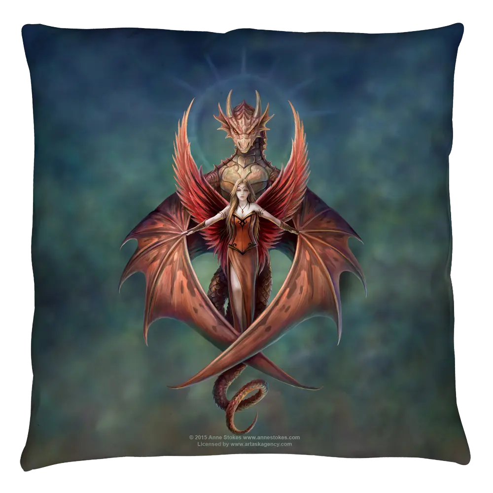 Anne Stokes Copperwing Throw Pillow Anne Stokes