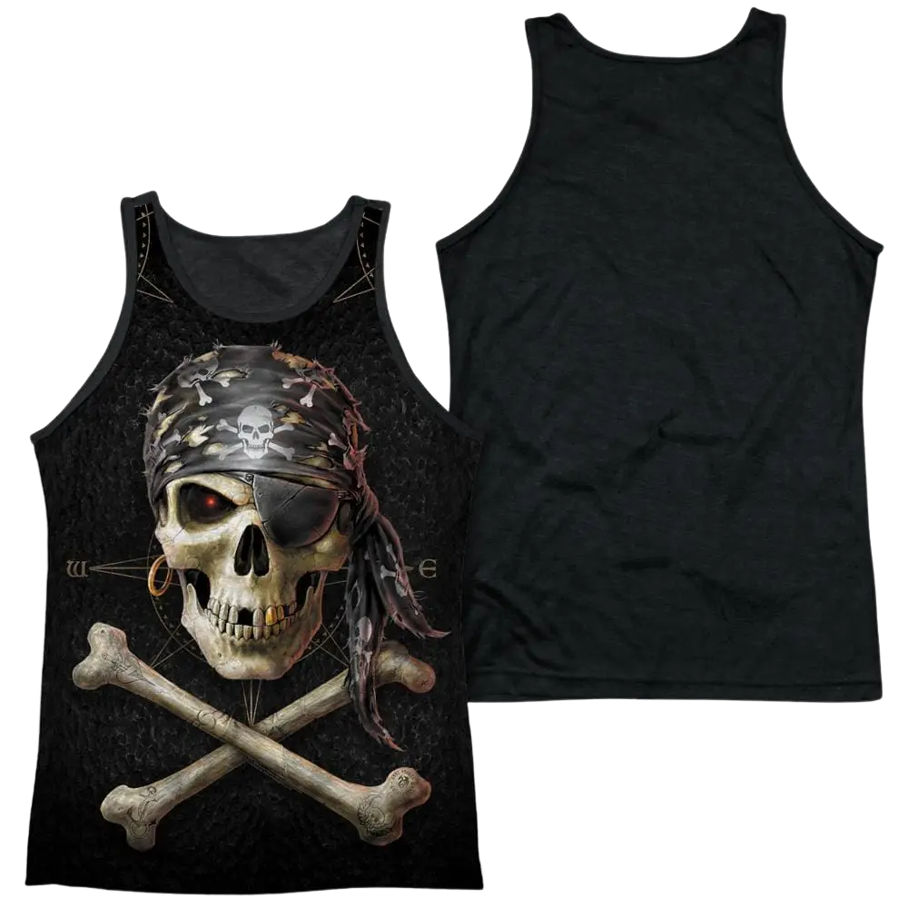 Anne Stokes Pirate Skulls Men's Black Back Tank Anne Stokes