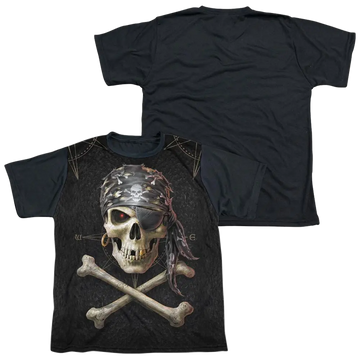 Anne Stokes Pirate Skulls - Youth Black Back T-Shirt (Ages 8-12) Anne Stokes