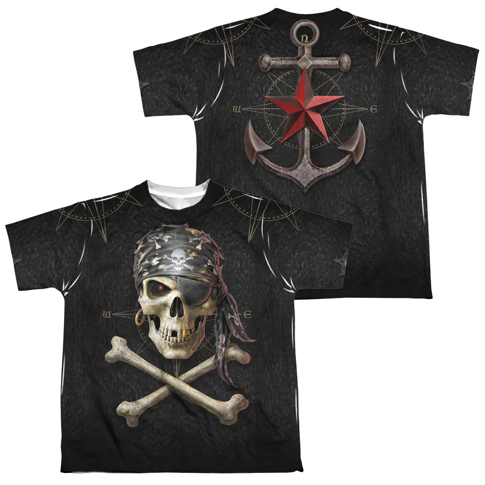 Anne Stokes Pirate Skulls - Youth All-Over Print T-Shirt (Ages 8-12) Anne Stokes