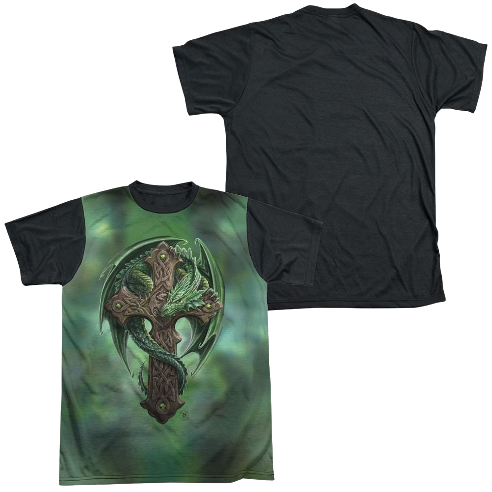 Anne Stokes Woodland Guardian - Men's Black Back T-Shirt Men's Black Back T-Shirt Anne Stokes