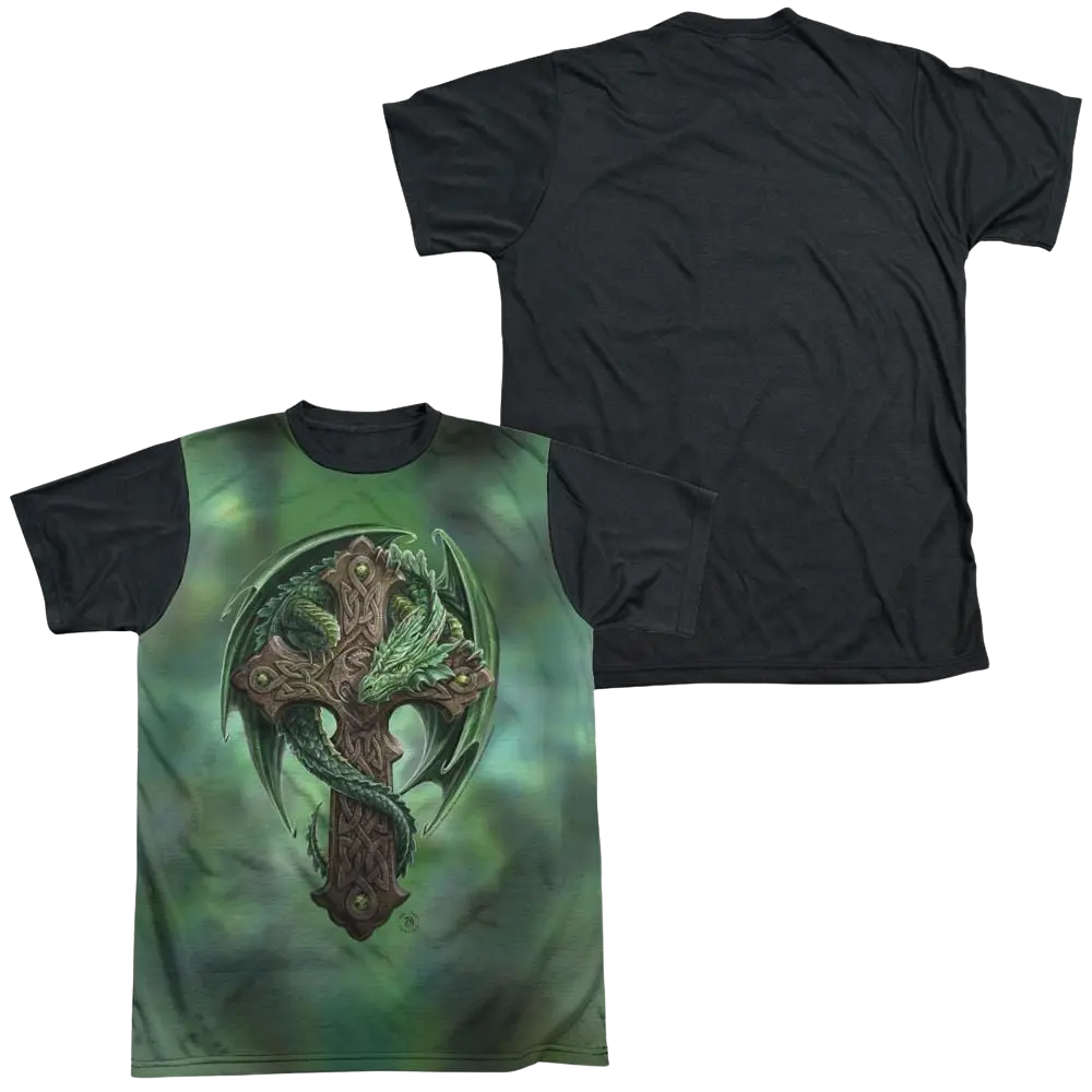 Anne Stokes Woodland Guardian - Men's Black Back T-Shirt Anne Stokes