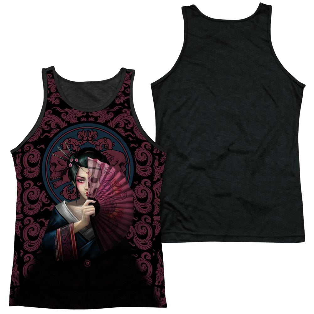 Anne Stokes Geisha Skull Men's Black Back Tank Men's Black Back Tank Anne Stokes