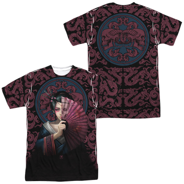 Anne Stokes Geisha Skull men's all-over print t-shirt