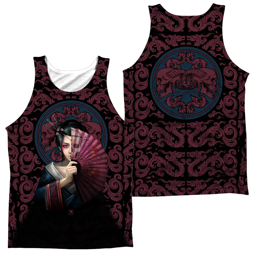 Anne Stokes Geisha Skull Men's All Over Print Tank Anne Stokes