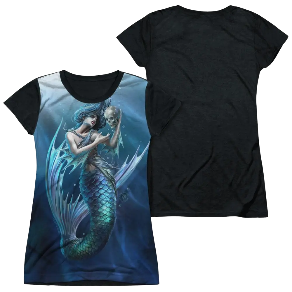Anne Stokes Sailors Ruin - Juniors Black Back T-Shirt Anne Stokes