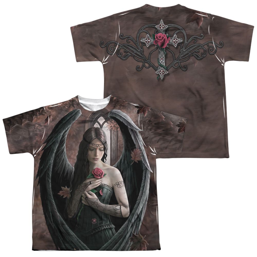 Anne Stokes Angel Rose - Youth All-Over Print T-Shirt (Ages 8-12) Youth All-Over Print T-Shirt (Ages 8-12) Anne Stokes
