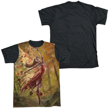 Anne Stokes Autumn Fairy - Men's Black Back T-Shirt Anne Stokes