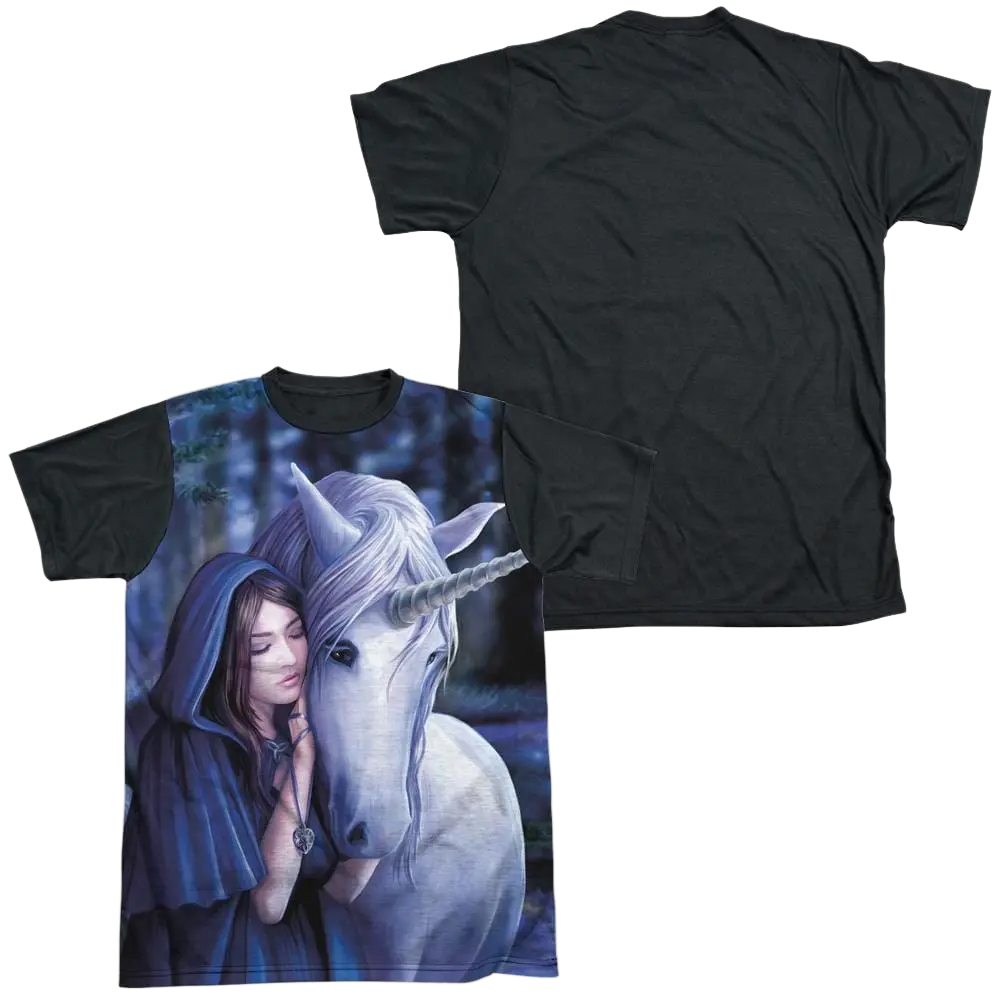 Anne Stokes Solace - Men's Black Back T-Shirt Anne Stokes