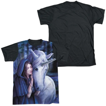 Anne Stokes Solace - Men's Black Back T-Shirt Anne Stokes