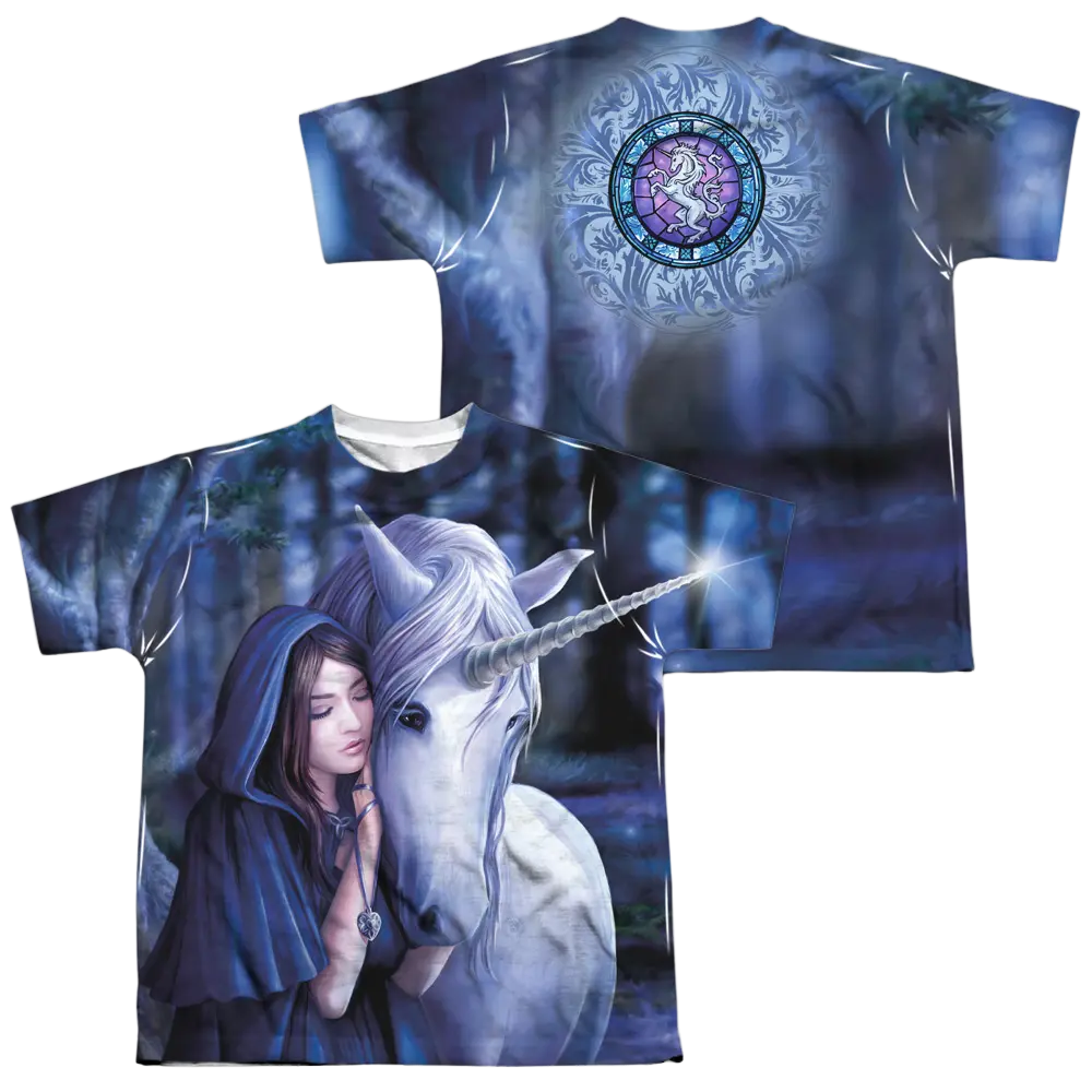 Anne Stokes Solace - Youth All-Over Print T-Shirt (Ages 8-12) Anne Stokes