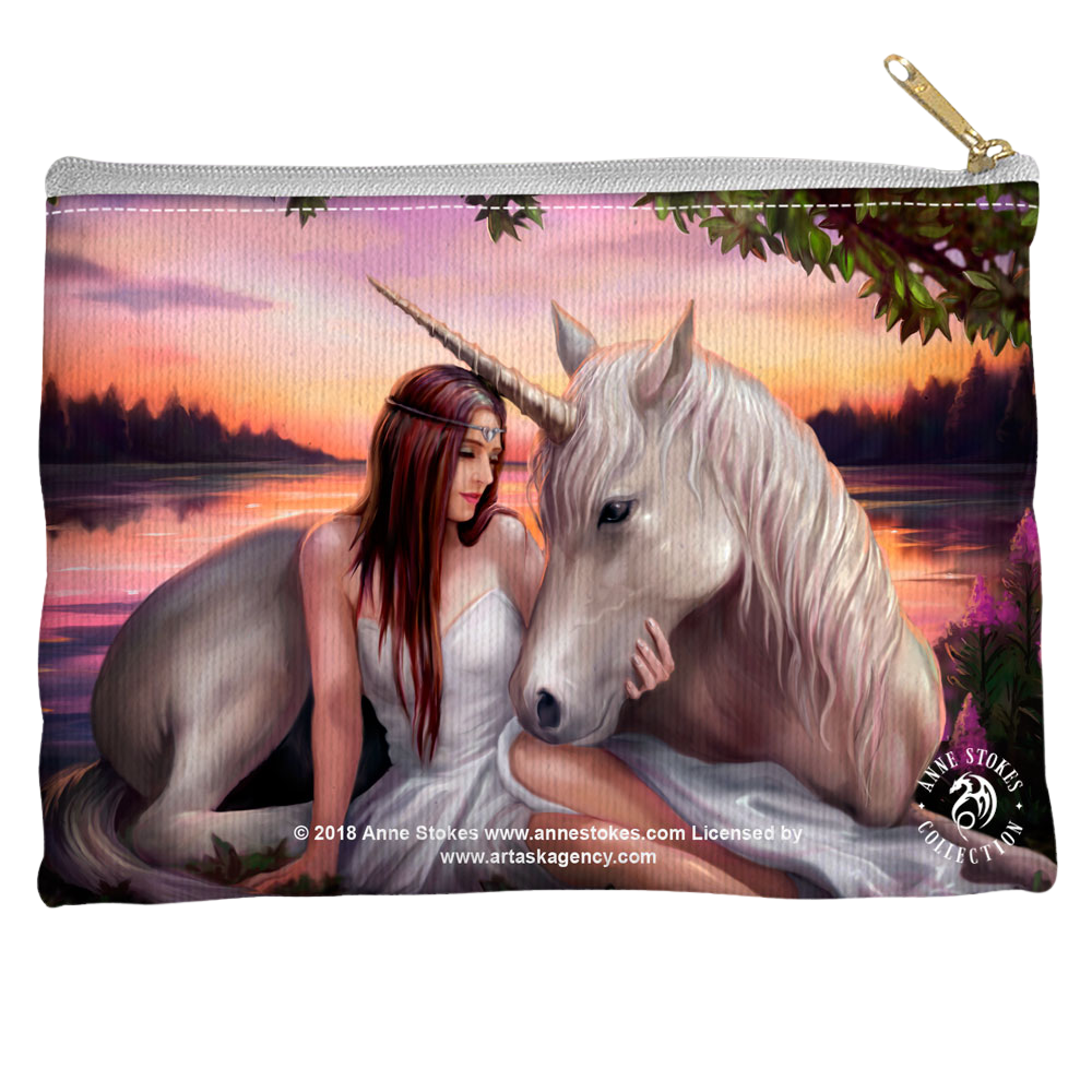 Anne Stokes Collection Pure Heart - Straight Bottom Accessory Pouch Straight Bottom Accessory Pouches Anne Stokes