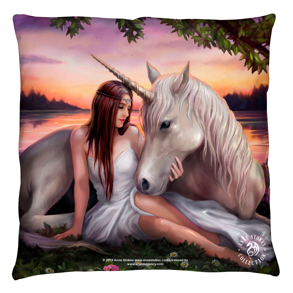 Anne Stokes Collection Pure Heart - Throw Pillows Throw Pillows Anne Stokes
