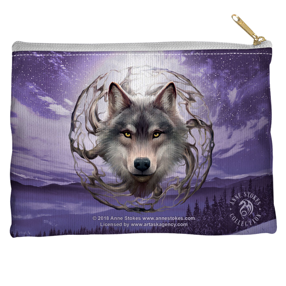 Anne Stokes Collection Night Forest - Straight Bottom Accessory Pouch Straight Bottom Accessory Pouches Anne Stokes