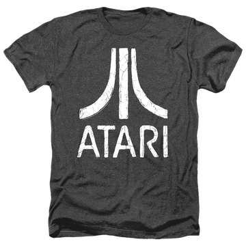Charcoal men's heather t-shirt with Atari Rough Logo graphic