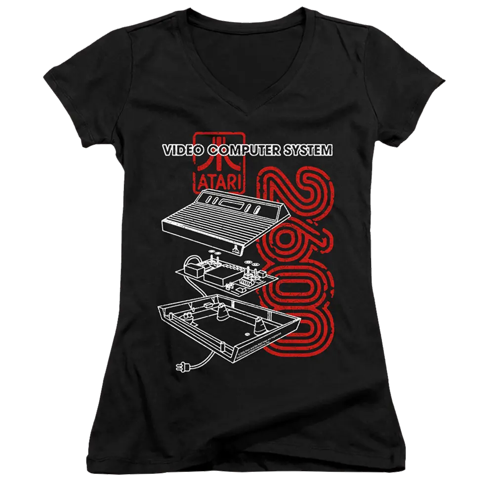Atari 2600 - Juniors V-Neck T-Shirt Atari
