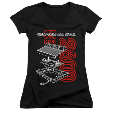 Atari 2600 - Juniors V-Neck T-Shirt Atari
