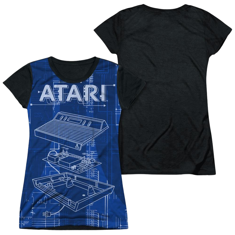 Atari Inside Out - Juniors Black Back T-Shirt Juniors Black Back T-Shirt Atari