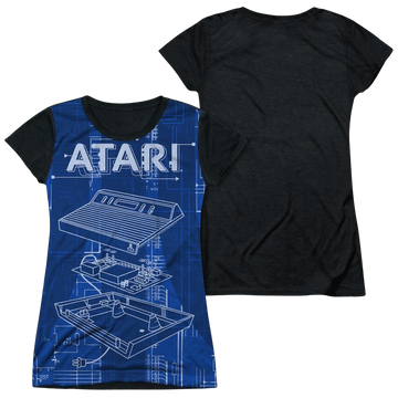 Atari Inside Out - Juniors Black Back T-Shirt Juniors Black Back T-Shirt Atari