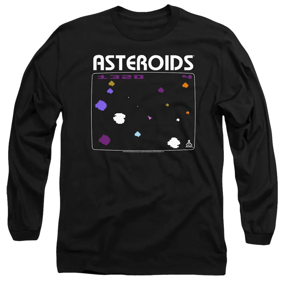 Atari Asteroids Screen - Men's Long Sleeve T-Shirt Atari