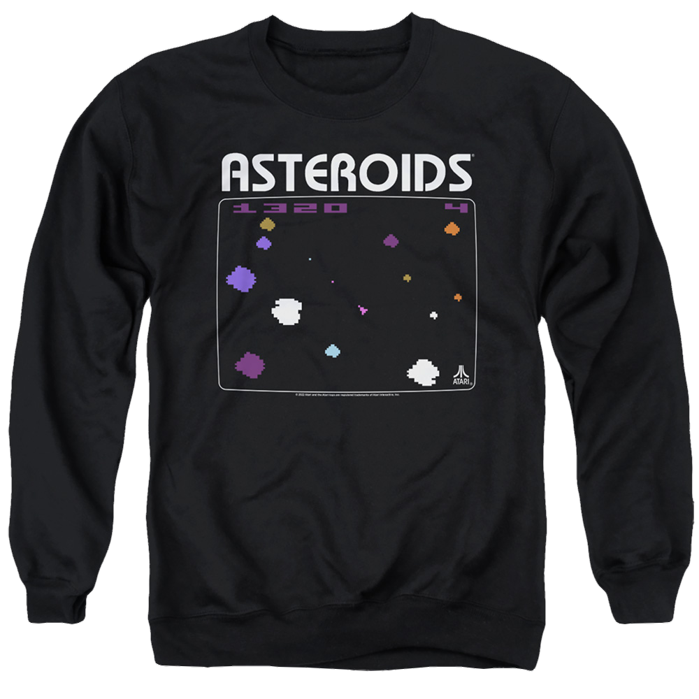 Atari Asteroids Screen - Men's Crewneck Sweatshirt Atari