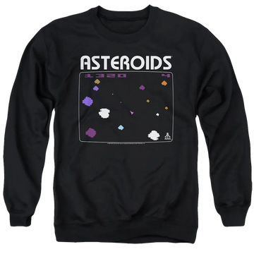 Atari Asteroids Screen - Men's Crewneck Sweatshirt Atari