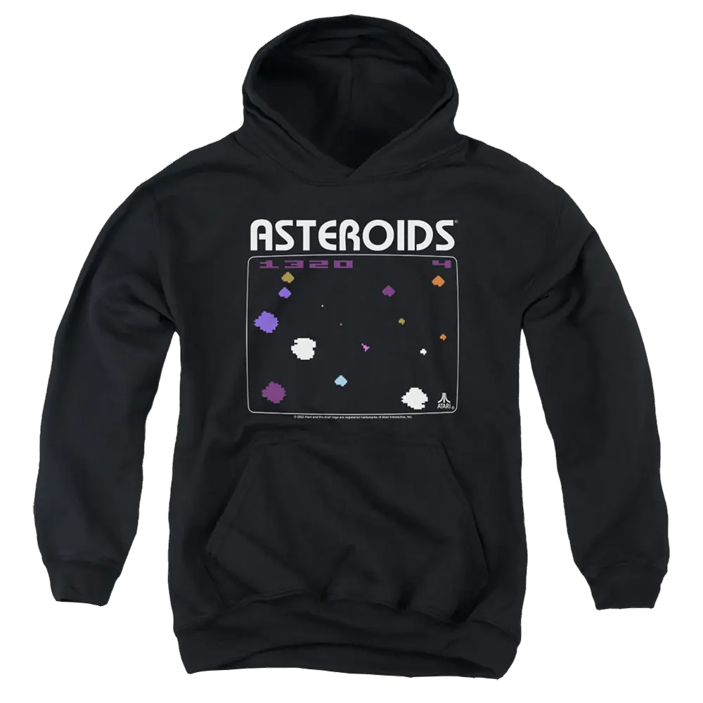 Atari Asteroids Screen Youth Pull-Over Hoodie Atari