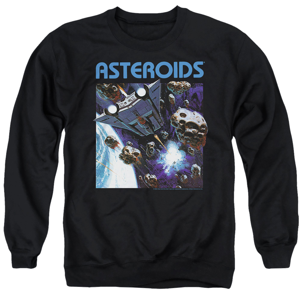 Atari 2600 Asteroids - Men's Crewneck Sweatshirt Men's Crewneck Sweatshirt Atari