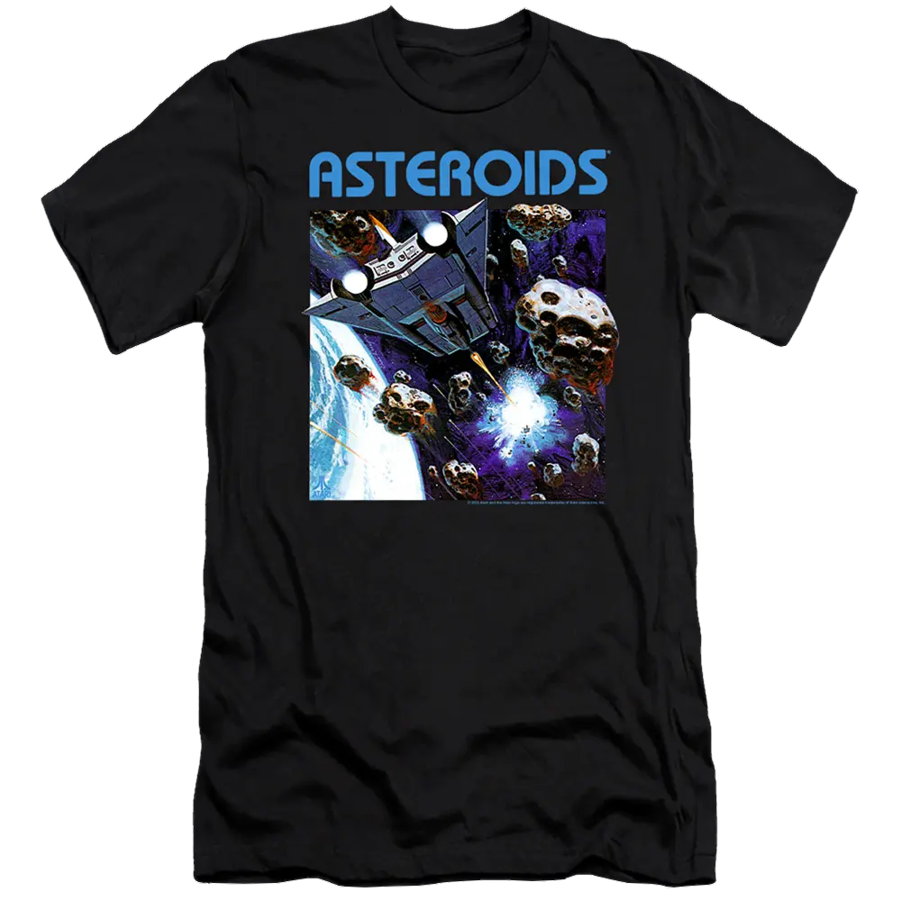 Atari 2600 Asteroids - Men's Premium Slim Fit T-Shirt Atari
