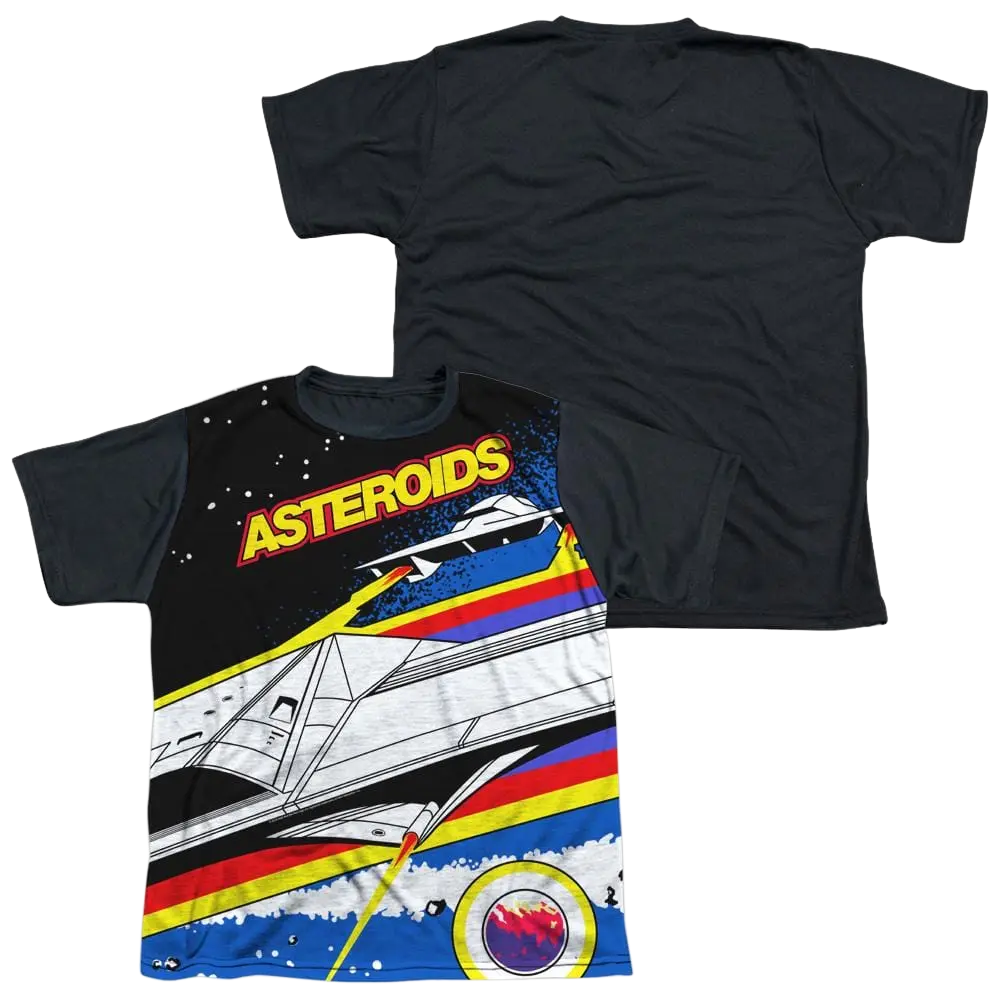 Atari Asteroids Arcade - Youth Black Back T-Shirt (Ages 8-12) Atari