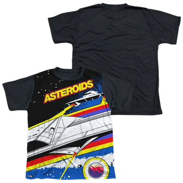Atari Asteroids Arcade youth black back t-shirt for ages 8 to 12