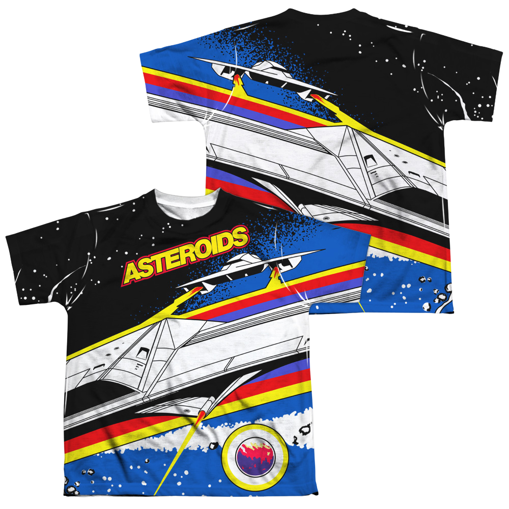Atari Asteroids Arcade - Youth All-Over Print T-Shirt (Ages 8-12) Youth All-Over Print T-Shirt (Ages 8-12) Atari