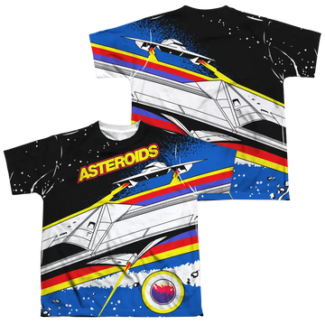 Atari Asteroids Arcade youth all-over print t-shirt for ages 8 to 12