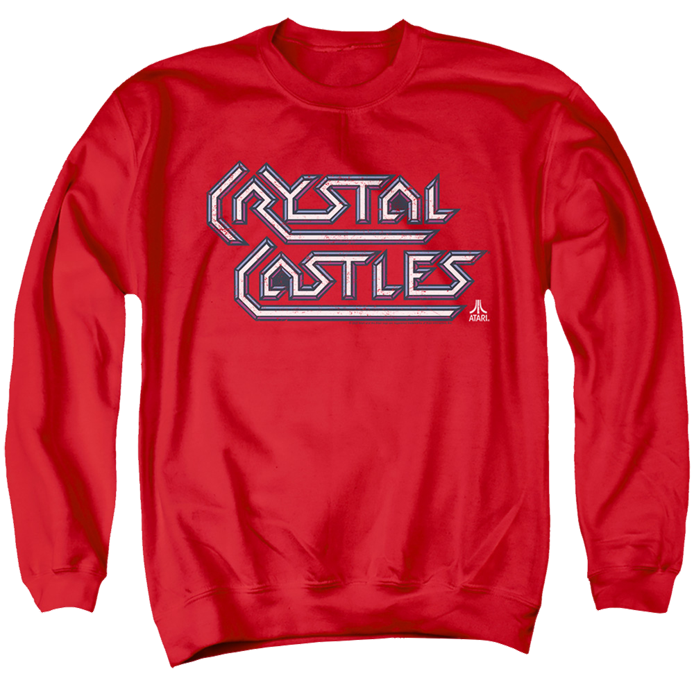 Atari Crystal Castles Logo - Men's Crewneck Sweatshirt Men's Crewneck Sweatshirt Atari