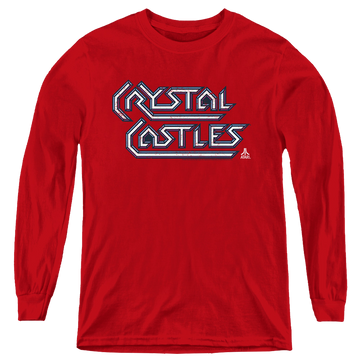 Atari Crystal Castles Logo - Youth Long Sleeve T-Shirt Youth Long Sleeve T-Shirt Atari