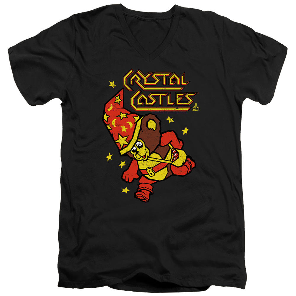 Atari Crystal Bear - Men's V-Neck T-Shirt Men's V-Neck T-Shirt Atari