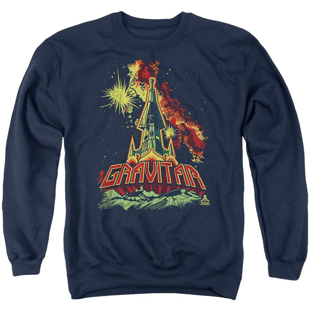 Atari Blast Off - Men's Crewneck Sweatshirt Men's Crewneck Sweatshirt Atari