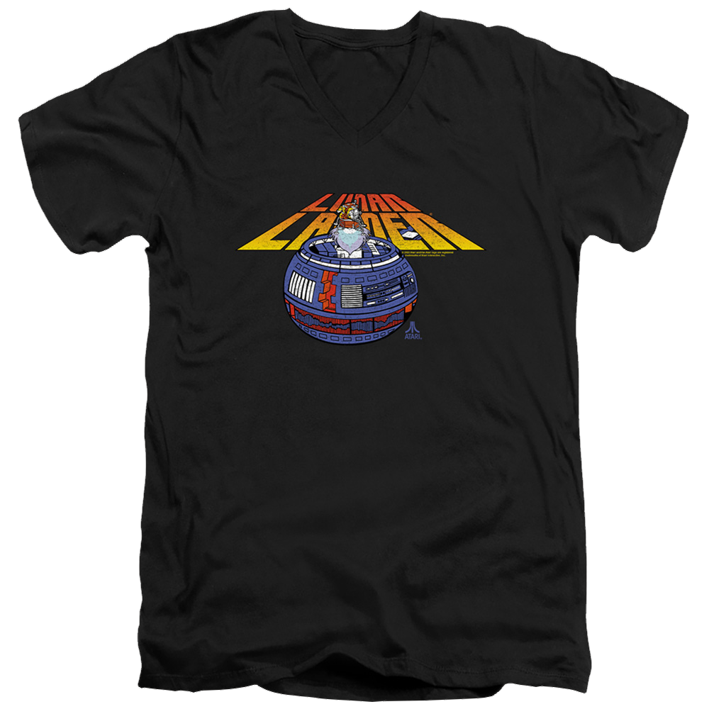 Atari Lunar Globe - Men's V-Neck T-Shirt Men's V-Neck T-Shirt Atari