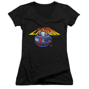 Atari Lunar Globe - Juniors V-Neck T-Shirt Juniors V-Neck T-Shirt Atari