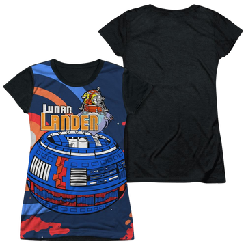 Atari Lunar Landing - Juniors Black Back T-Shirt Juniors Black Back T-Shirt Atari