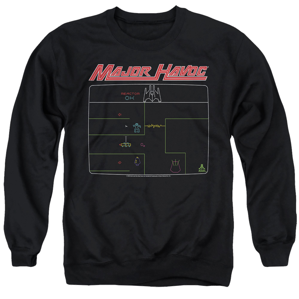 Atari Major Havoc Screen - Men's Crewneck Sweatshirt Men's Crewneck Sweatshirt Atari