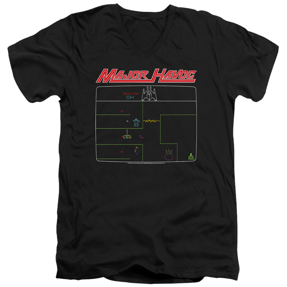Atari Major Havoc Screen - Men's V-Neck T-Shirt Men's V-Neck T-Shirt Atari