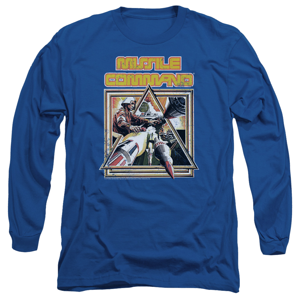 Atari Missle Commander - Men's Long Sleeve T-Shirt Men's Long Sleeve T-Shirt Atari