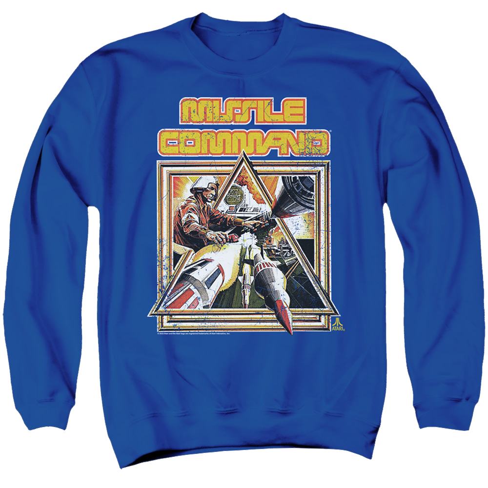 Atari Missle Commander - Men's Crewneck Sweatshirt Men's Crewneck Sweatshirt Atari
