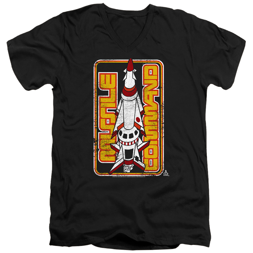 Atari Missile - Men's V-Neck T-Shirt Men's V-Neck T-Shirt Atari