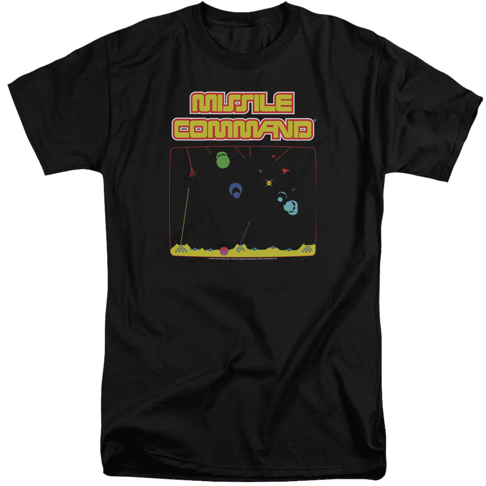 Atari Missle Screen - Men's Tall Fit T-Shirt Men's Tall Fit T-Shirt Atari