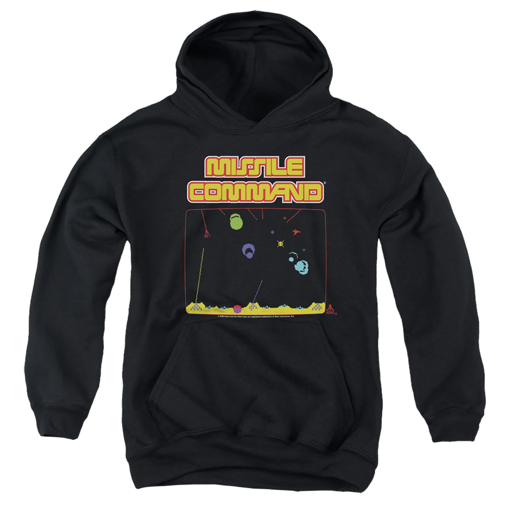Atari Missle Screen Youth Pull-Over Hoodie Youth Hoodie (Ages 8-12) Atari