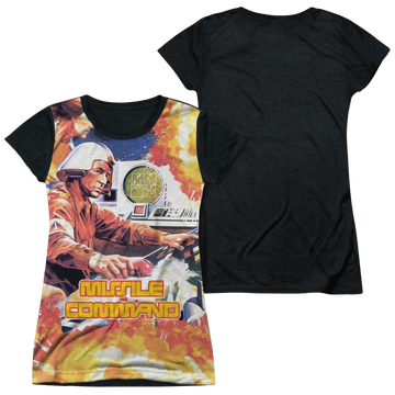 Atari Missle Commander - Juniors Black Back T-Shirt Juniors Black Back T-Shirt Atari
