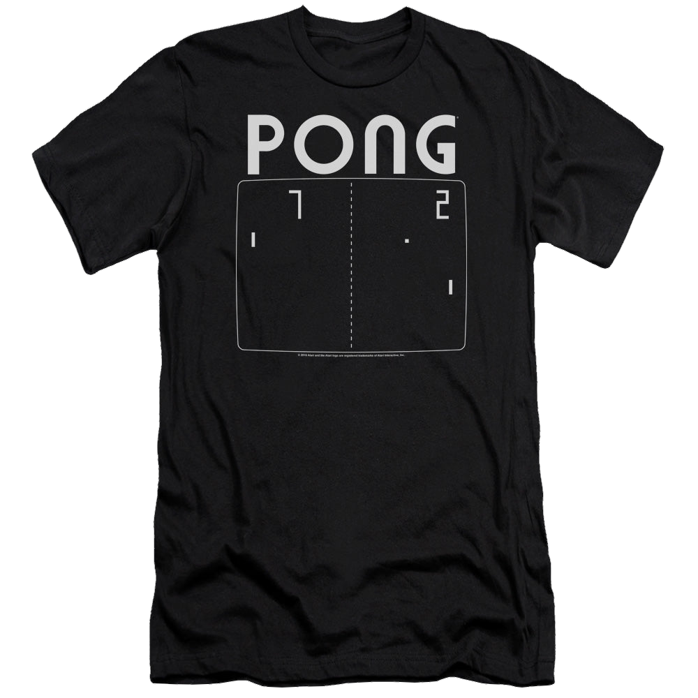 Atari Pong Screen - Men's Premium Slim Fit T-Shirt Men's Premium Slim Fit T-Shirt Atari